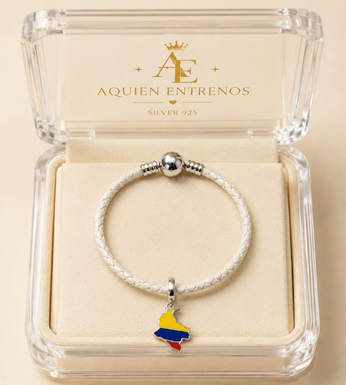 Aquien Entrenos Silver 925 Charm Bracelet