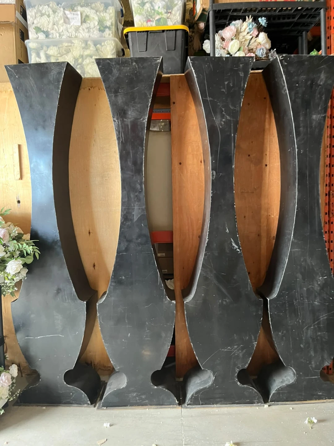 Black Decorative Pillars (Set of 4)