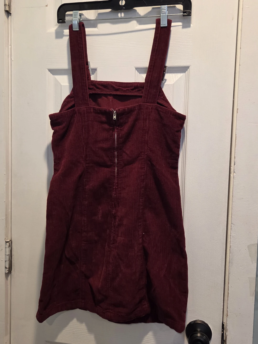 Topshop Corduroy Pinafore Dress Burgundy - photo 2