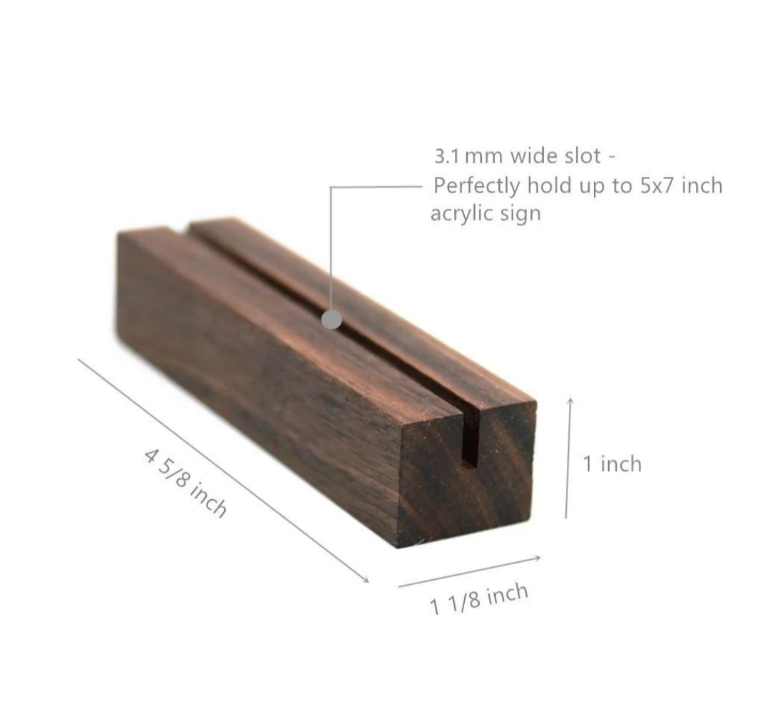 Uniqooo Wooden Card Holder Stand (Lot of 20) - photo 2