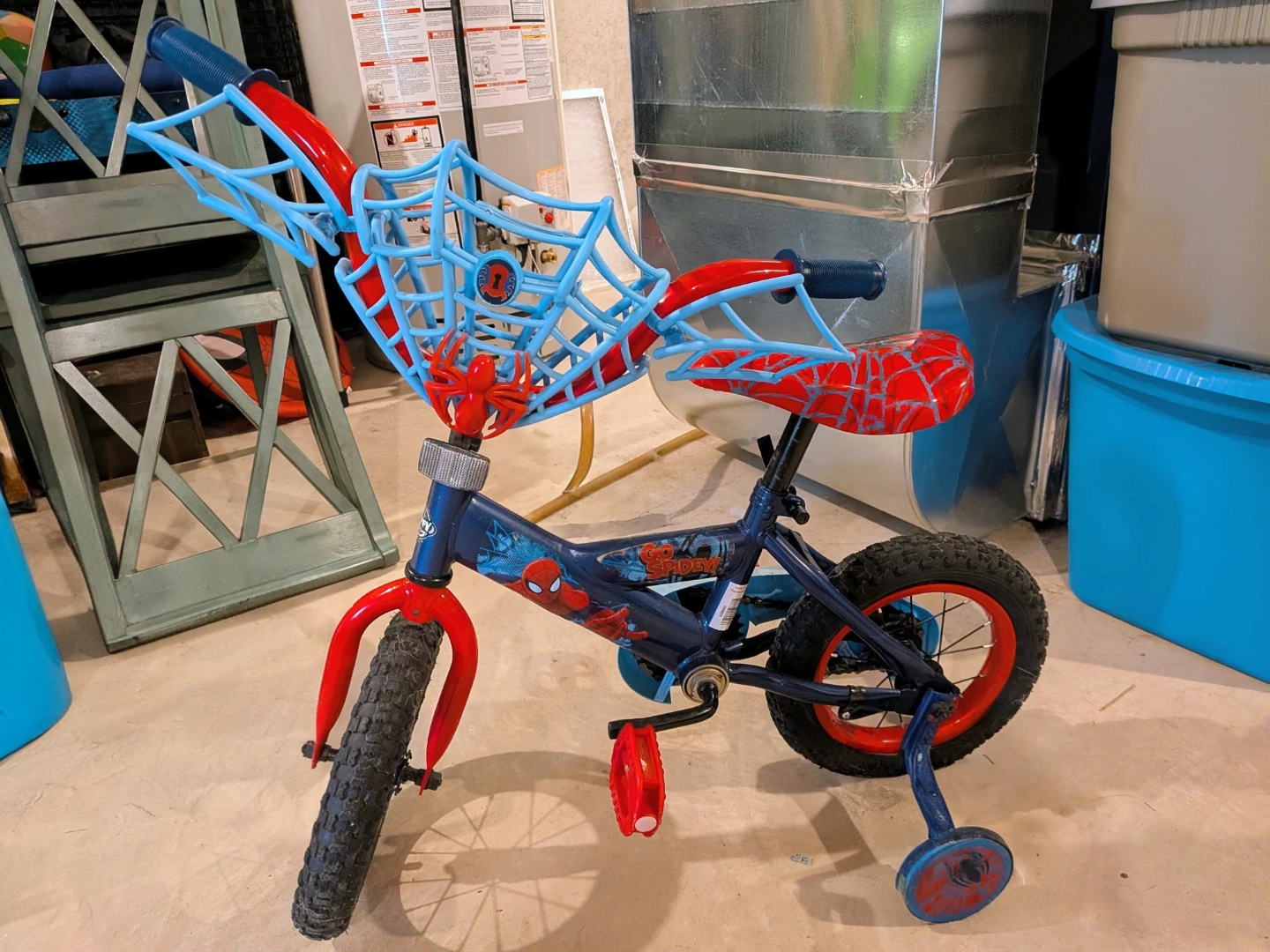 Marvel Spider-Man Kids' Bike 12-in Wheel, Red/Blue