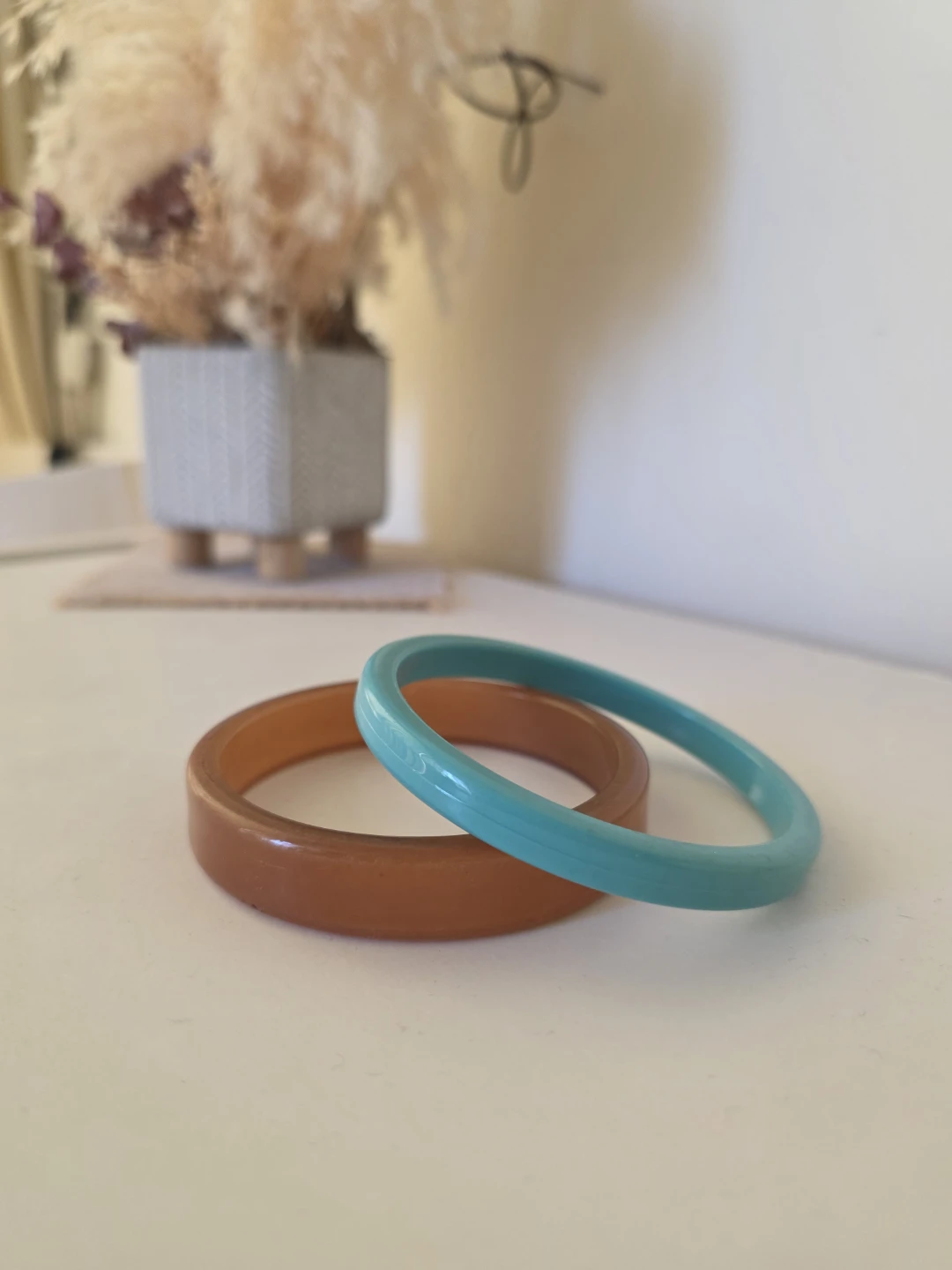 Pair of acrylic bangles