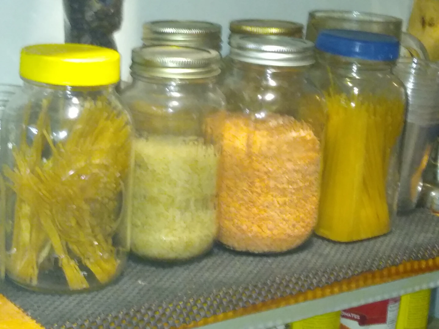 Six large four small mason jars