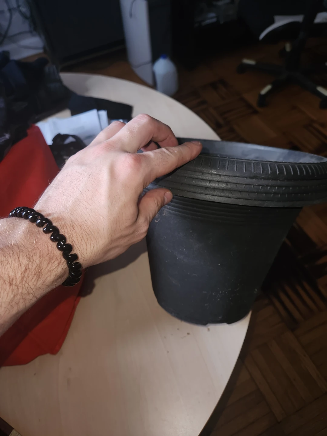 5 Black Plastic Planter Pot - good for veg/flower plants