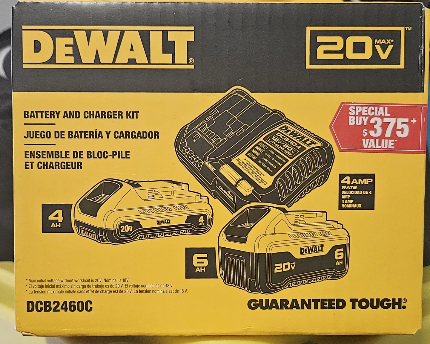 DEWALT 20V MAX Battery and Charger Kit