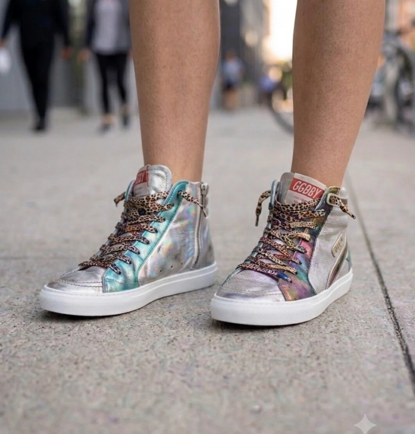 Golden Goose High Top Superstar Metallic Sneakers