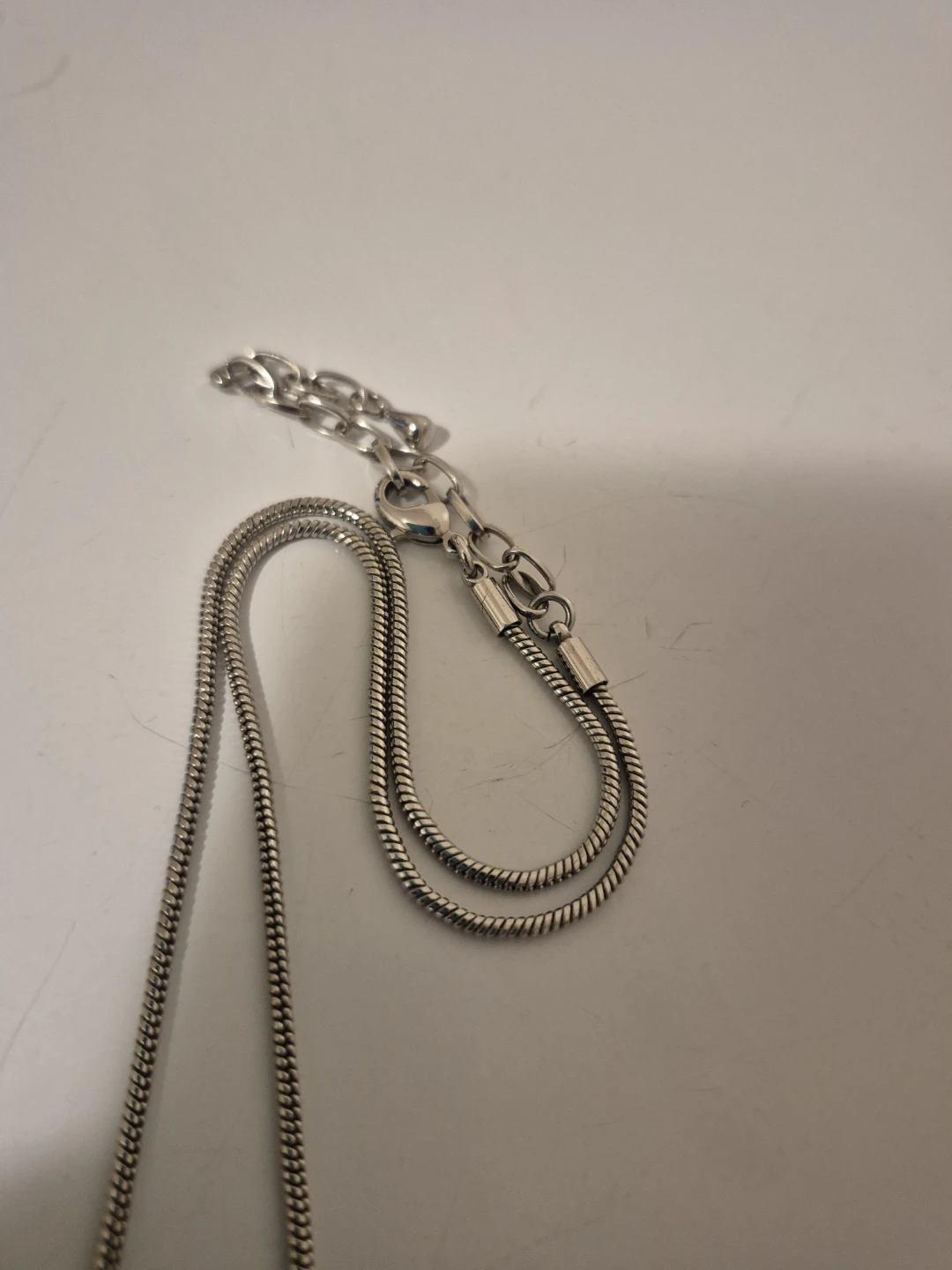 Silver Tone Pendant Necklace with Blue Stone Accent - photo 2