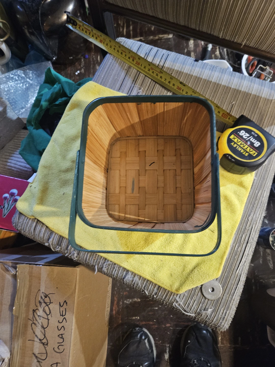 Apple Design Wooden Basket with Handle - photo 4