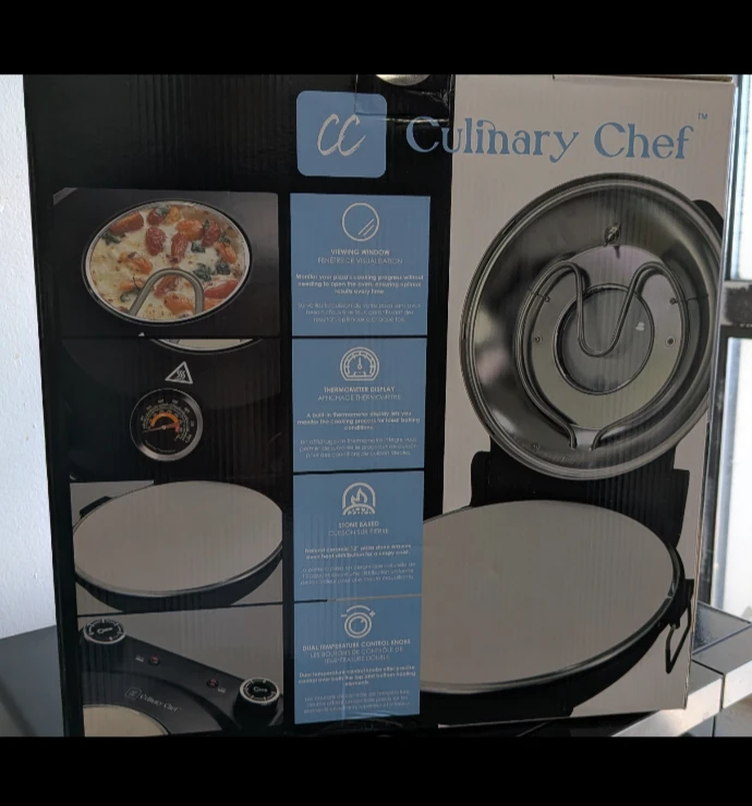 Culinary Chef Pizza Oven with Thermostat & Pizza Stone - photo 4