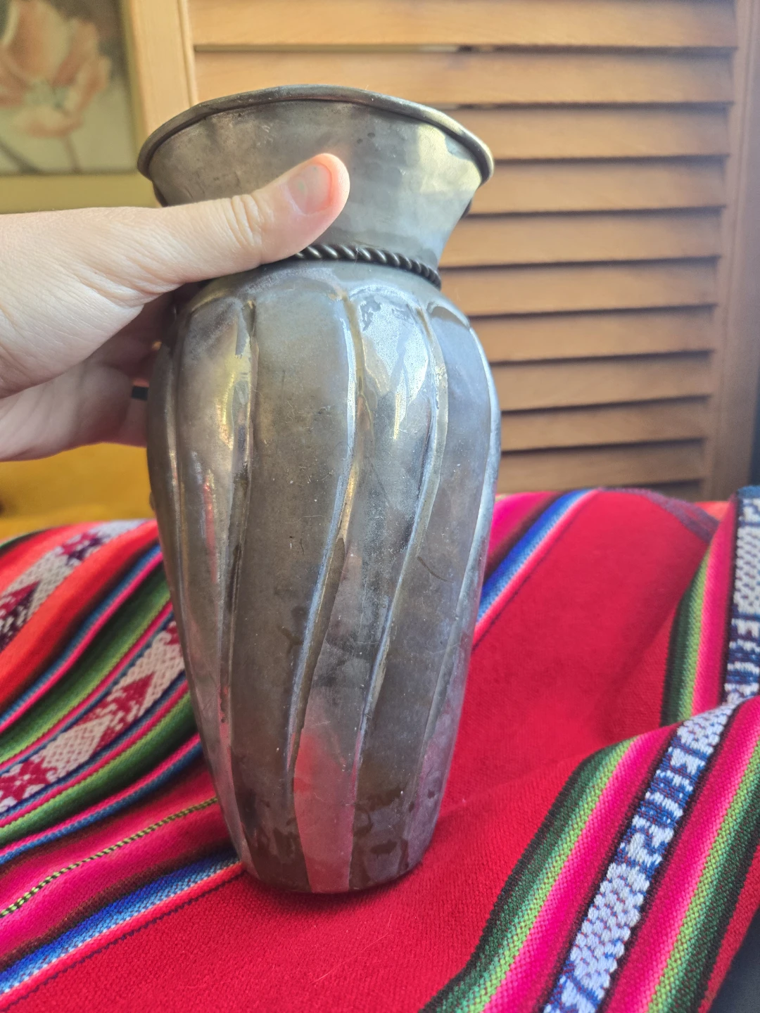 Decorative Metal Vase -  8.5" H - photo 2