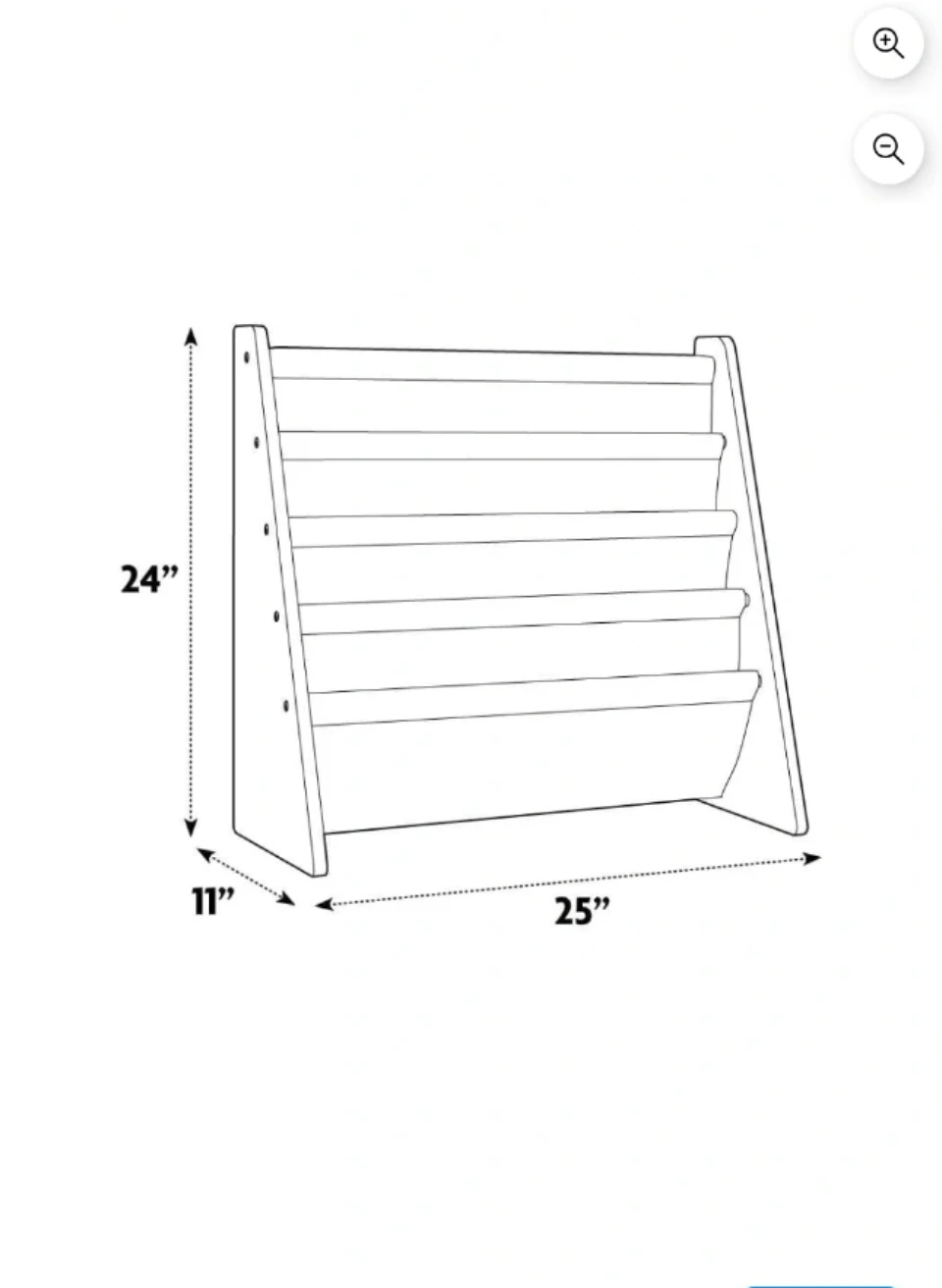 Grey Fabric Bookshelf for Kids - photo 3