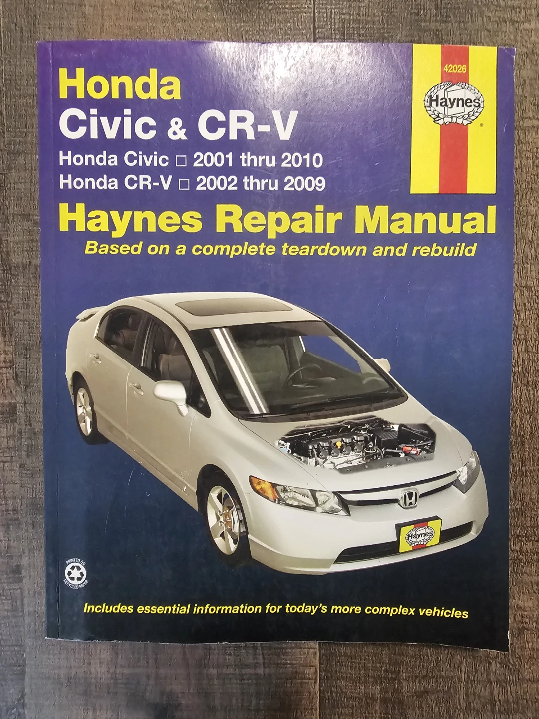 Honda Civic & CR-V Haynes Repair Manual (2001-2010)