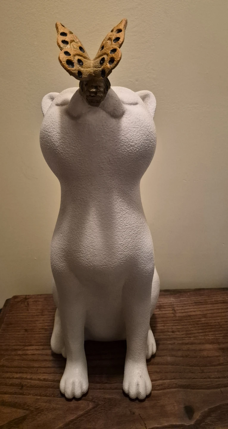 White Cat with Butterfly Accent - photo 3