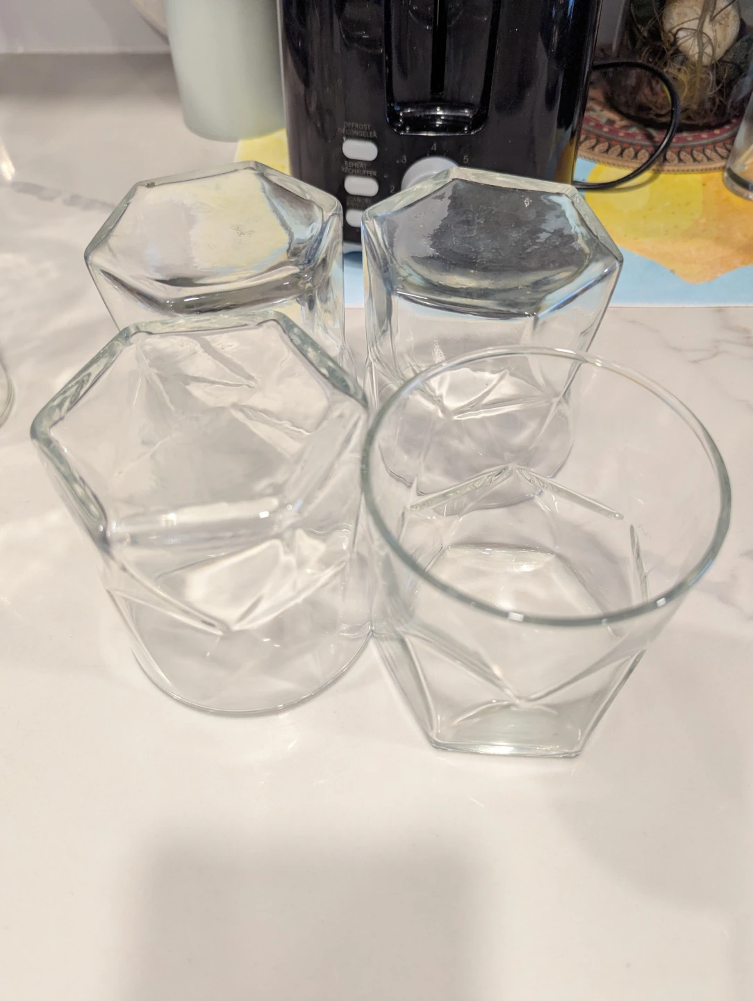 Set of 4 Geometric Glass Tumblers - photo 2