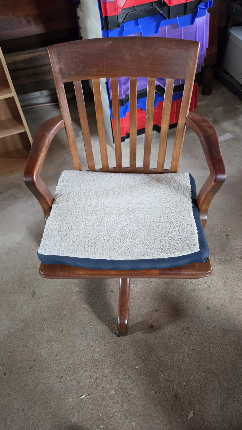 Wooden Swivel Office Chair