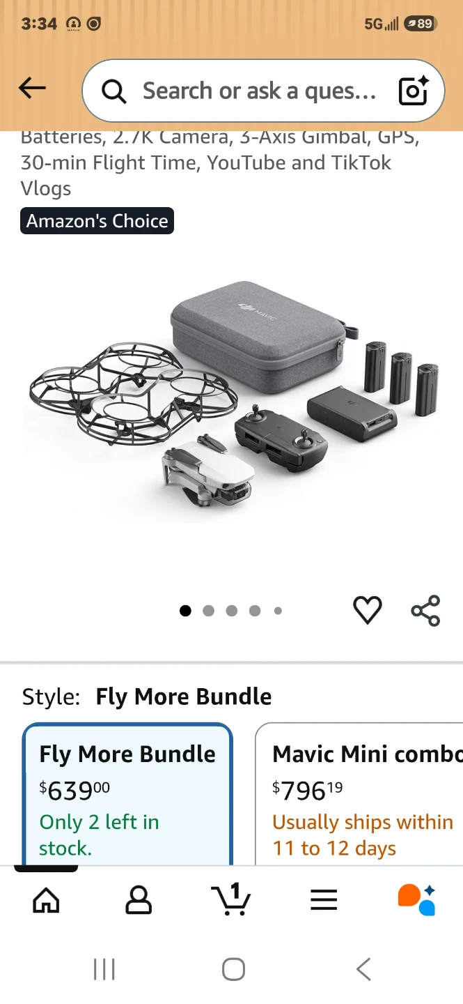 DJI Mavic Mini Fly More Bundle Drone