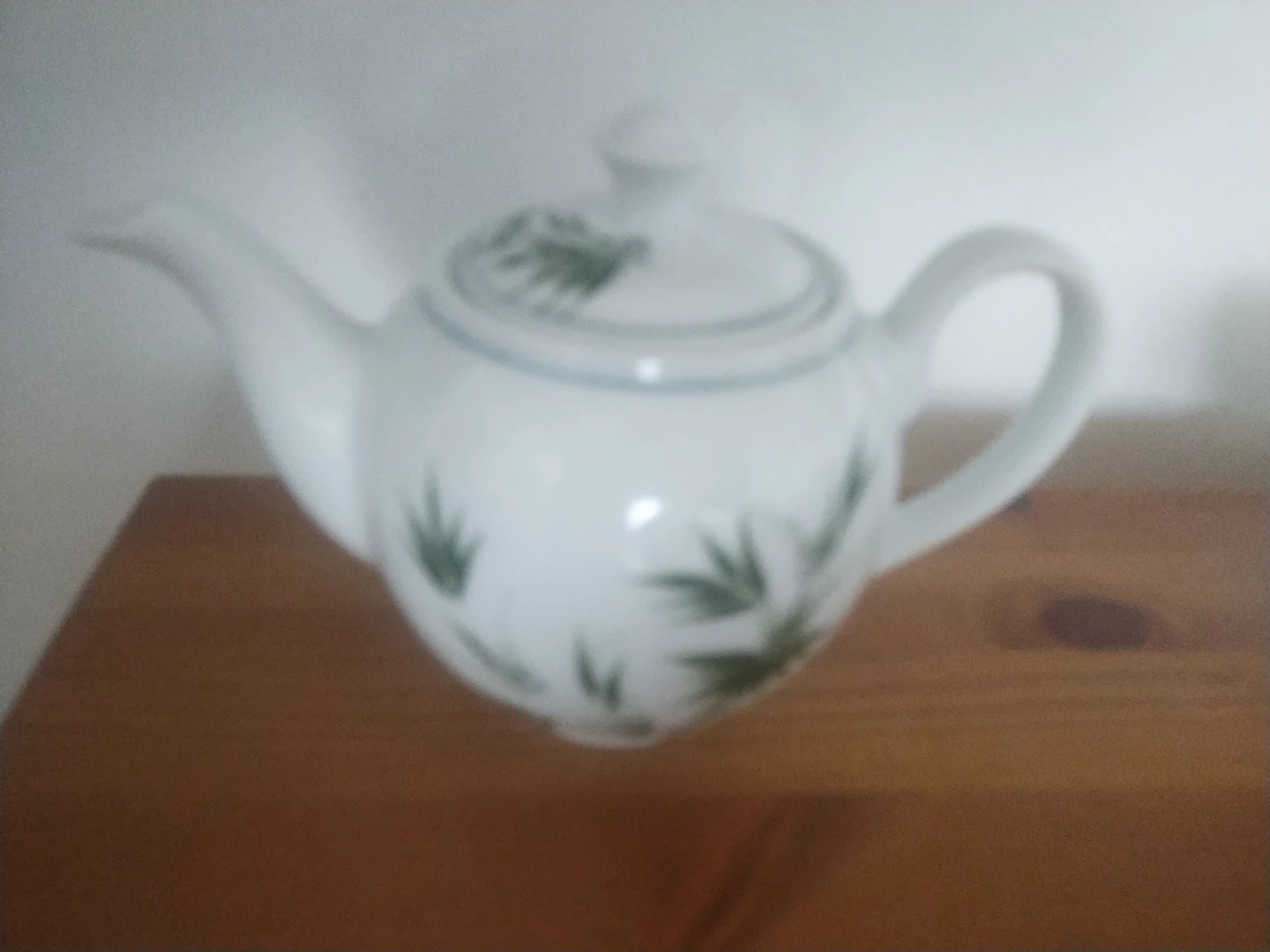 Ceramic Teapot with Bamboo Design