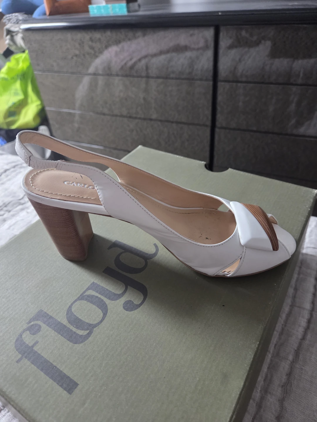 Carlo Pazolini White Slingback Heels