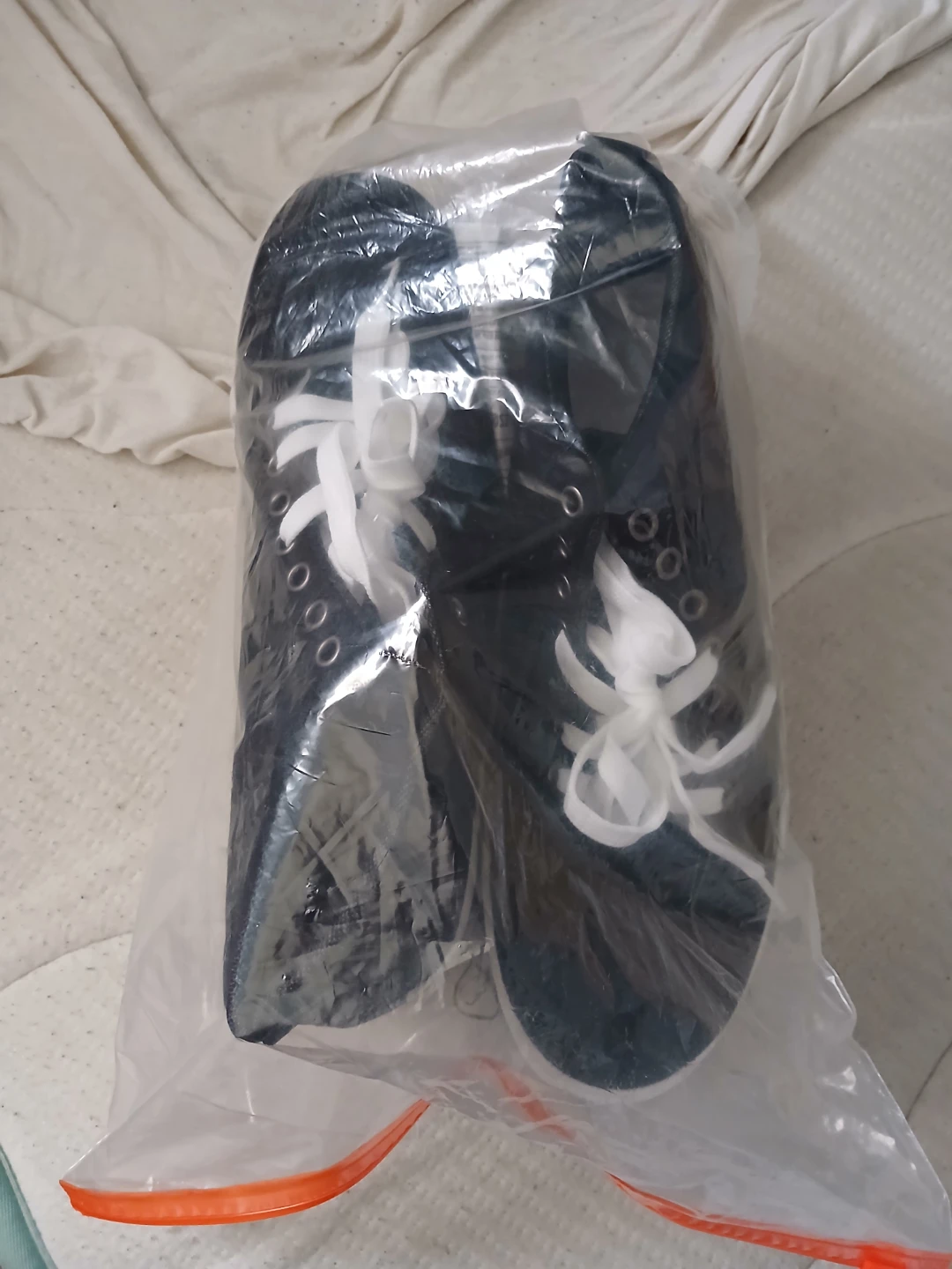 Black High-Top Sneakers With White Soles - photo 2