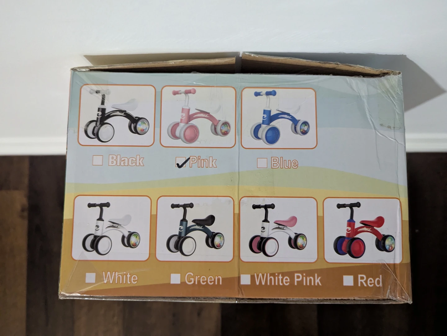 Pink Baby Balance Bike with Colorful Lights - photo 3