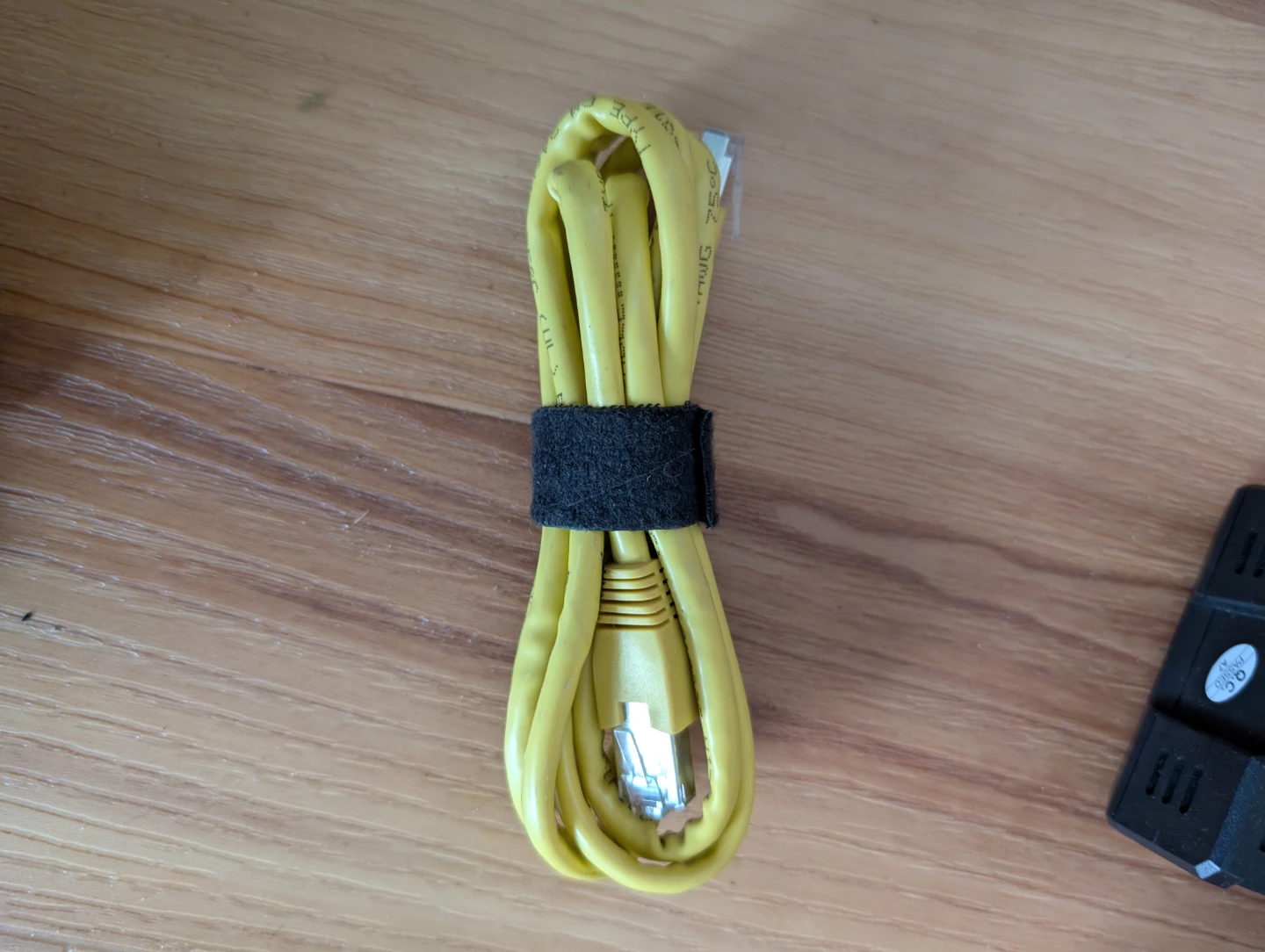 Yellow and Black Ethernet Cables