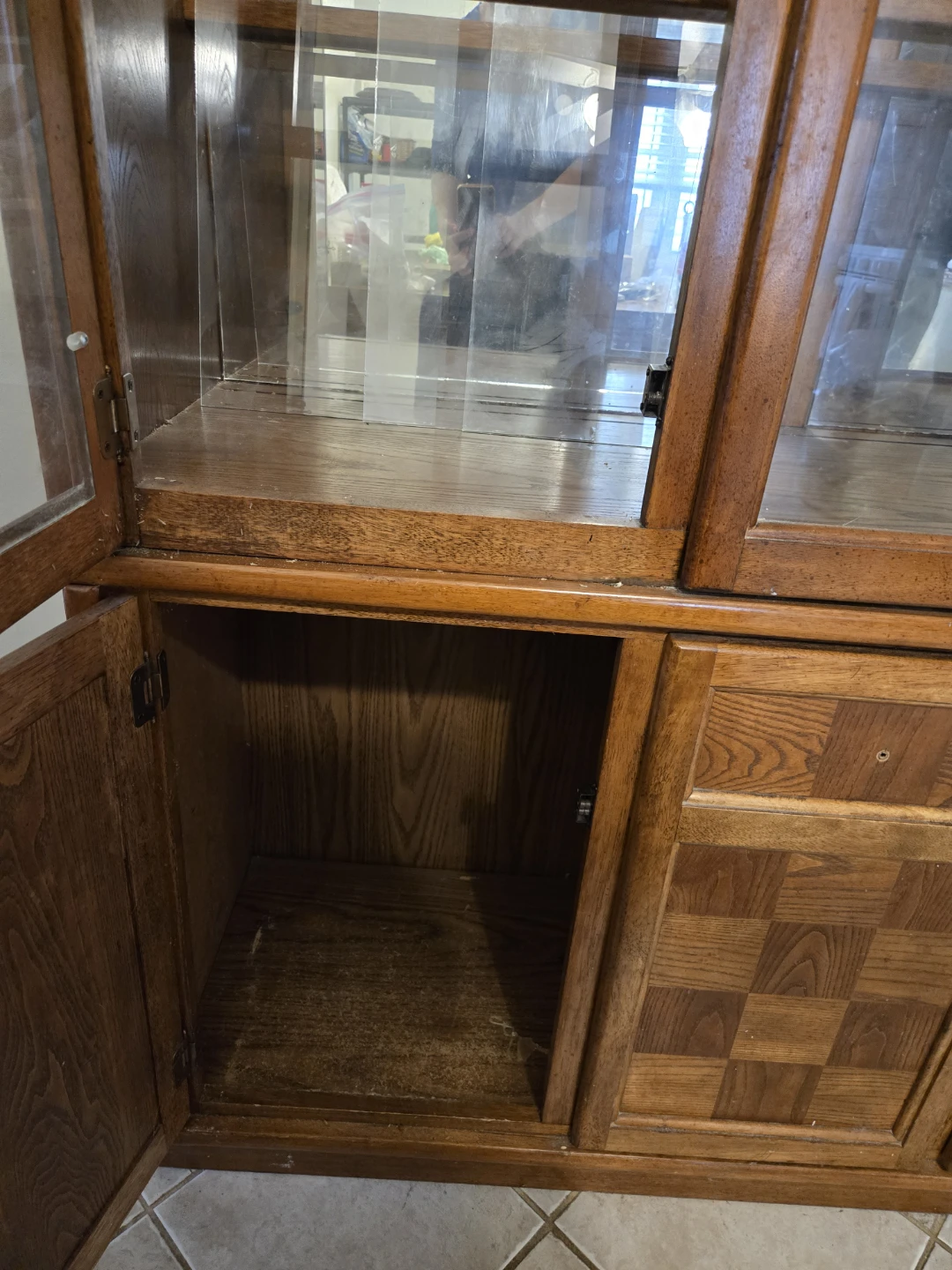 Wooden Display Cabinet with Glass Doors - photo 5