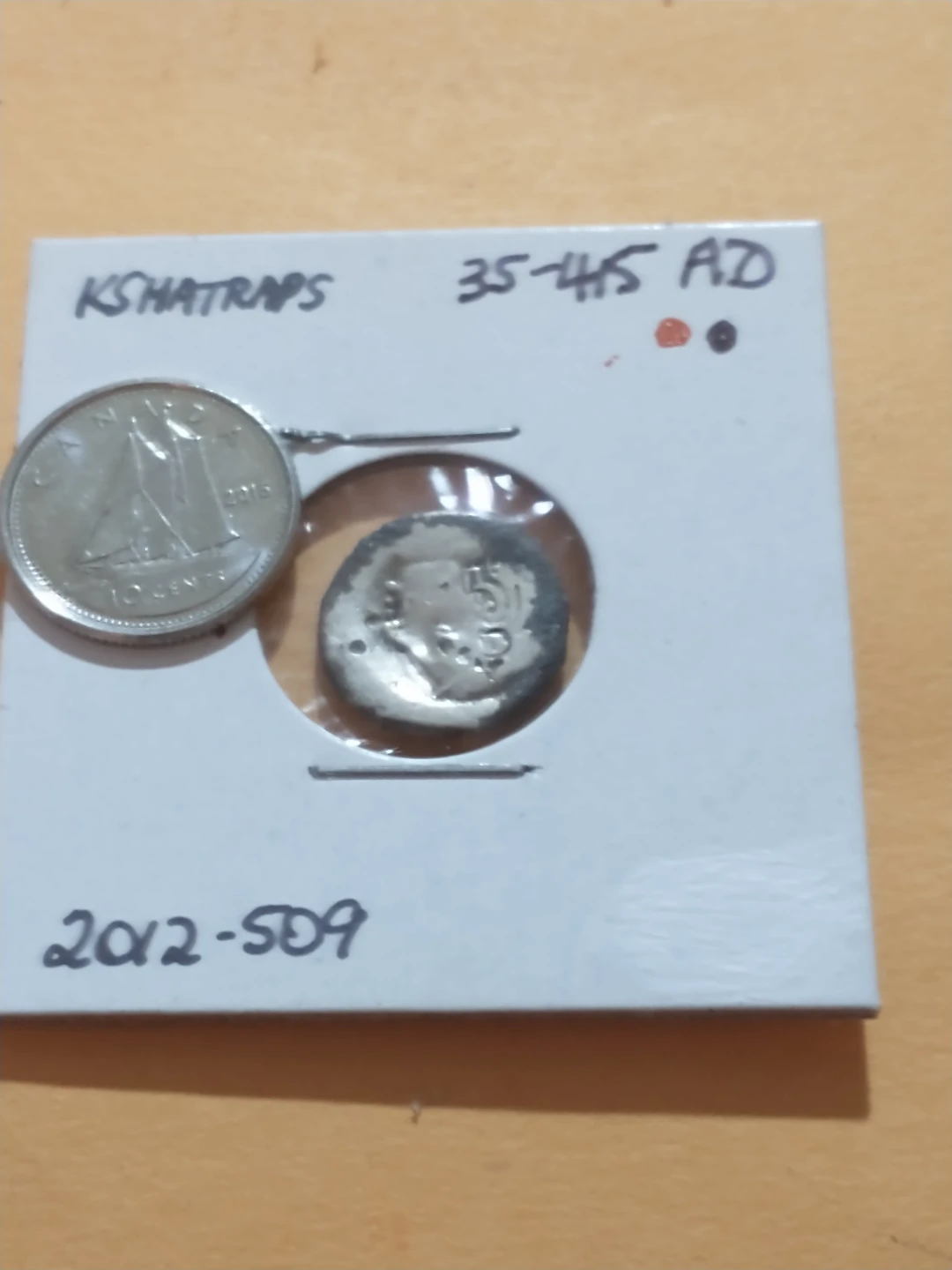 35-415 AD Kshatraps (Western Satraps) Ancient Silver Drachm #009 - photo 3