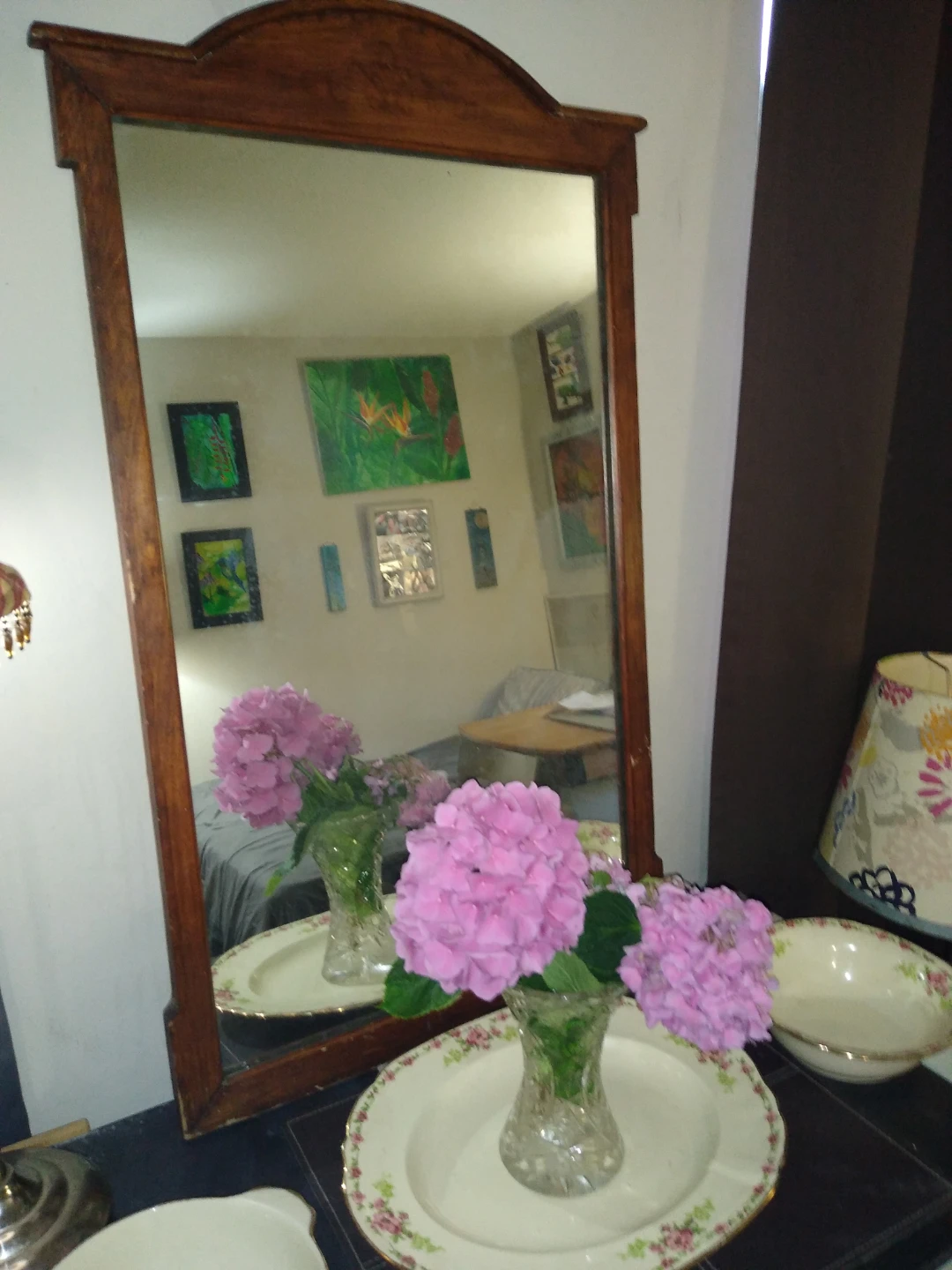 Victorian Walnut antique mirror