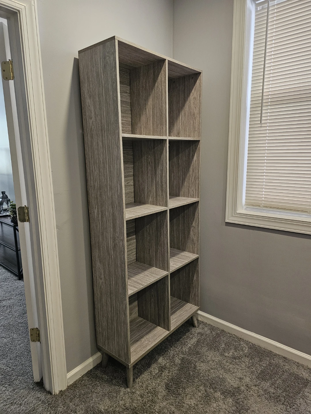 8-Cube Tall Bookcase - Gray Wood Finish - photo 2