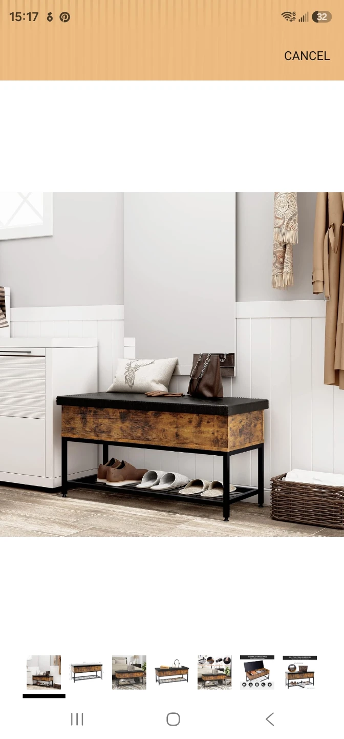 Entryway Storage Bench with Shoe Rack - photo 5