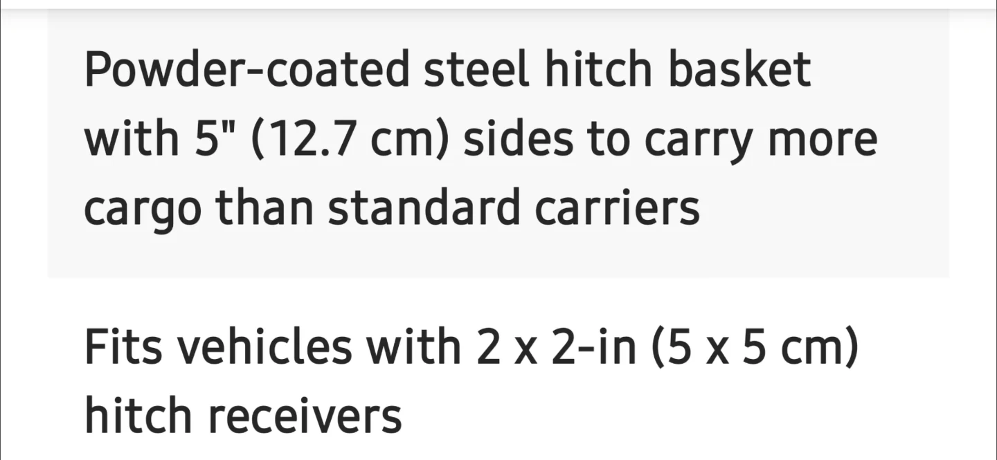 Motomaster Powder-Coated Steel Hitch Basket - photo 4