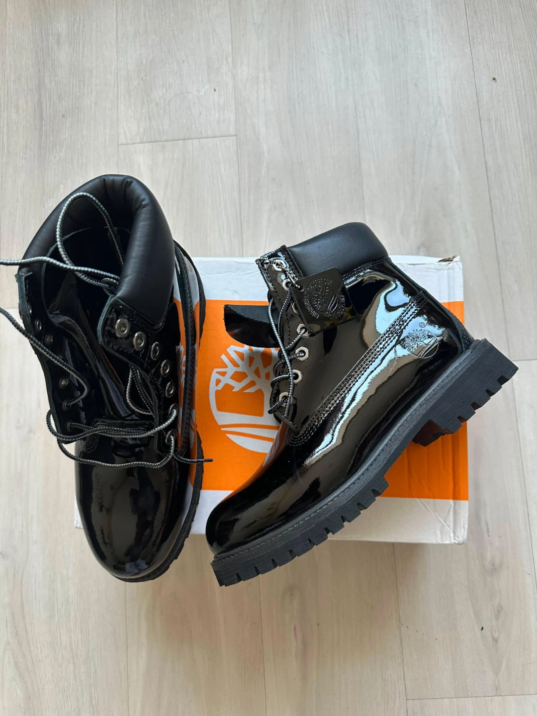Timberland Black Patent Leather Boots