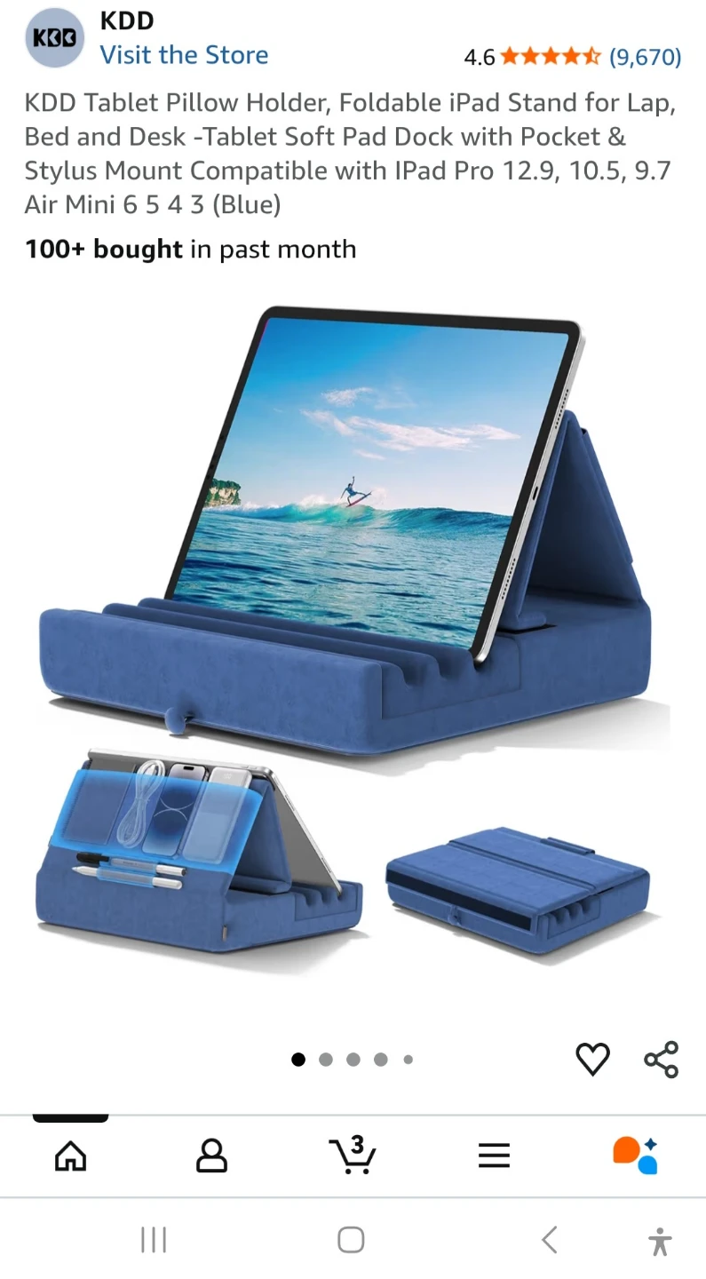 Foldable Tablet Pillow Stand