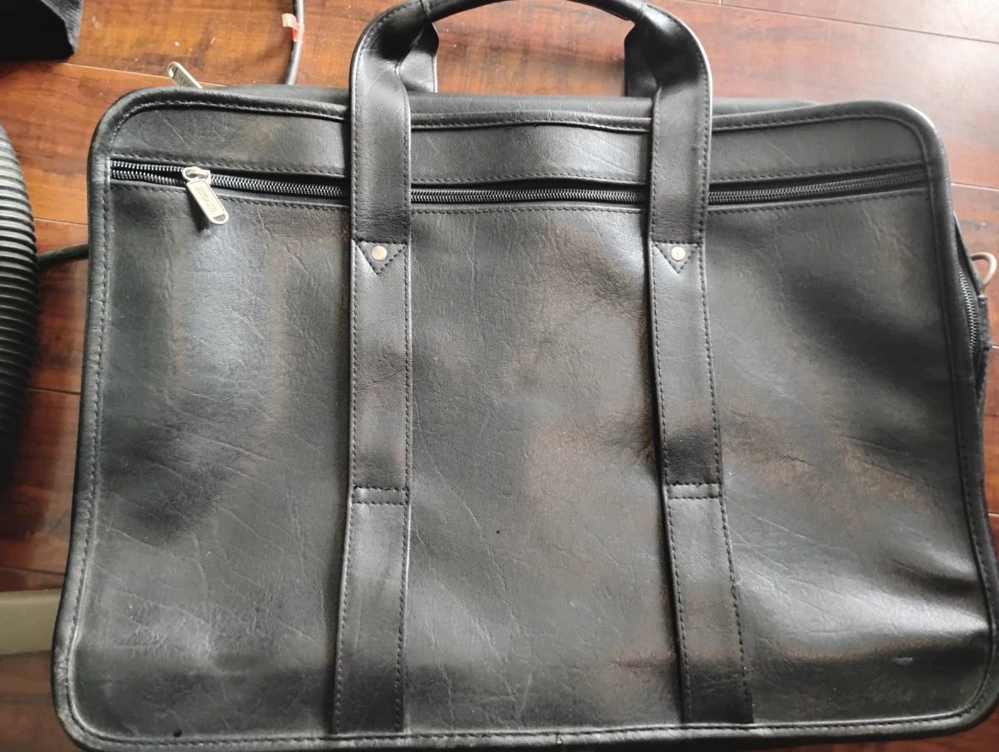Bugatti Black Leather Briefcase - photo 4