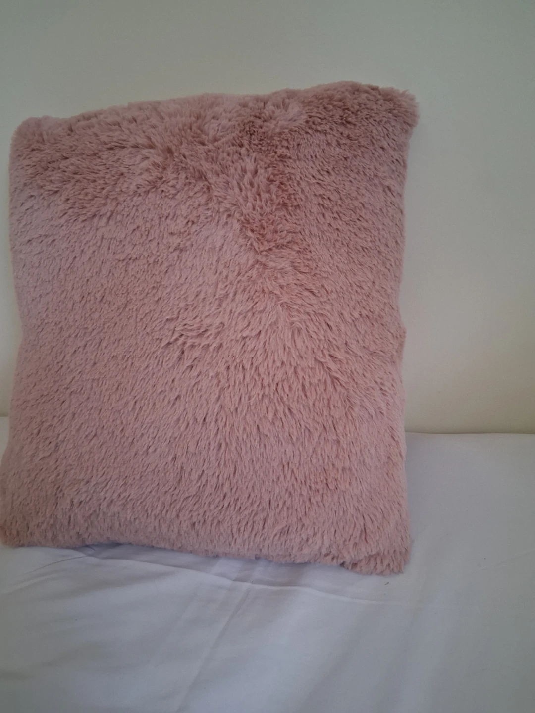 Pink Faux Fur Throw Pillow - photo 3