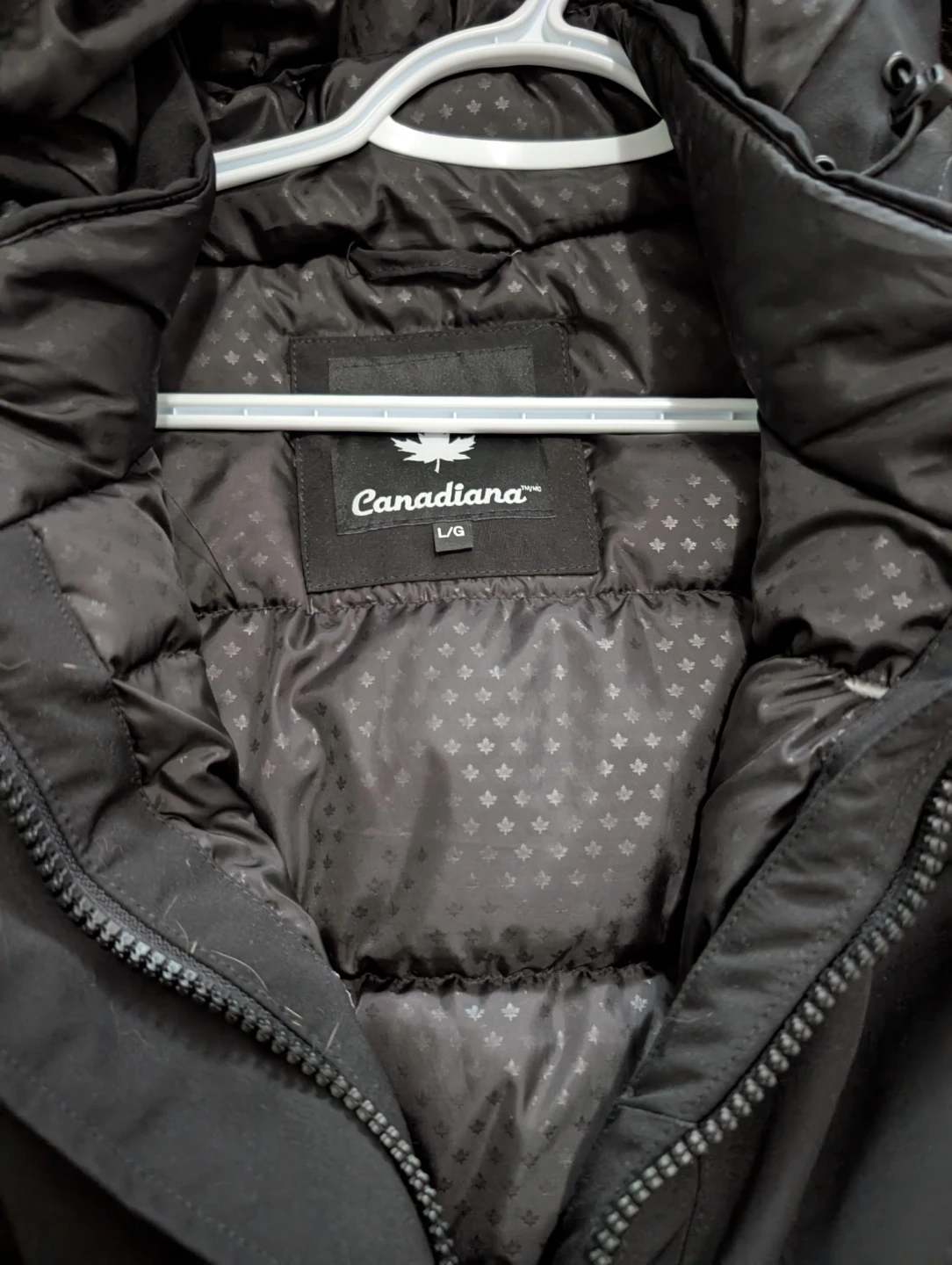 Canadiana Black Winter Parka Jacket - Size L/G - photo 2