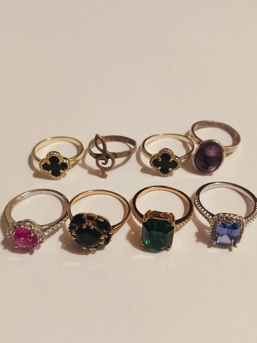 Lot of 8 Sterling Silver 925 rings. 6,7,8,9 sizes - photo 2
