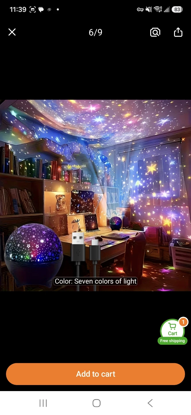 Starry Sky Night Light Projector Lamp