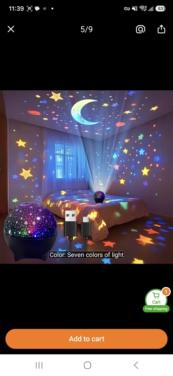 Starry Sky Night Light Projector Lamp - photo 2