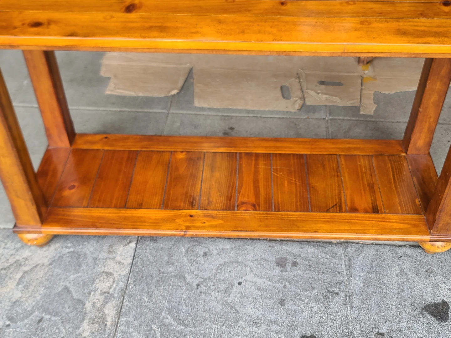 Wooden Console Table with Lower Shelf - photo 4