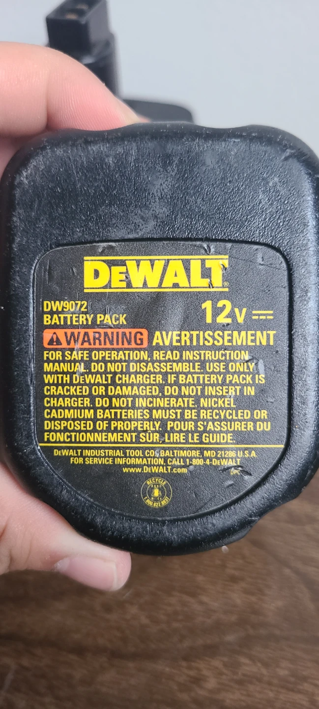 DEWALT DW9072 12V Ni-cad Battery XRP power tool construction - photo 3