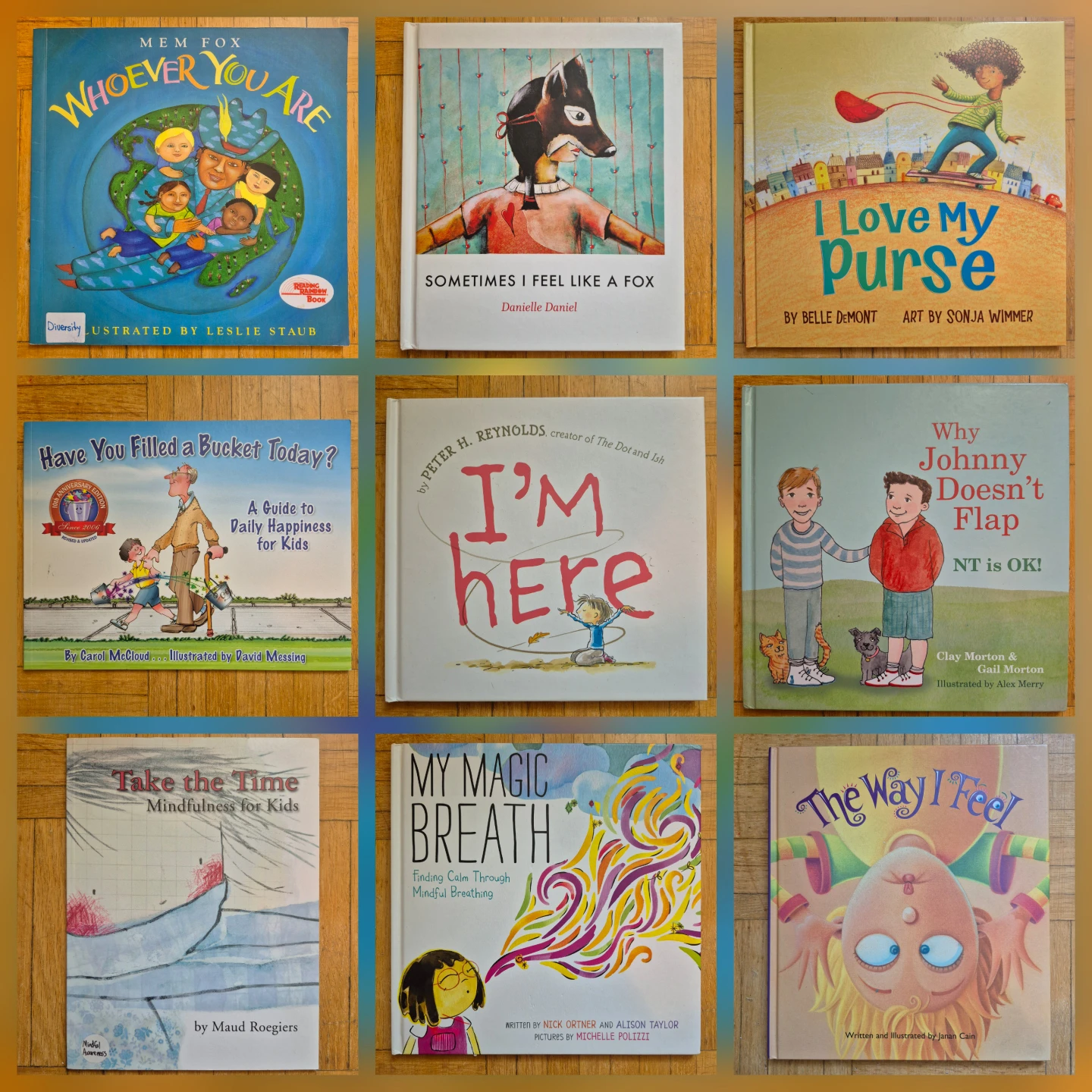 Set of 9 books teaching with social-emotional lessons