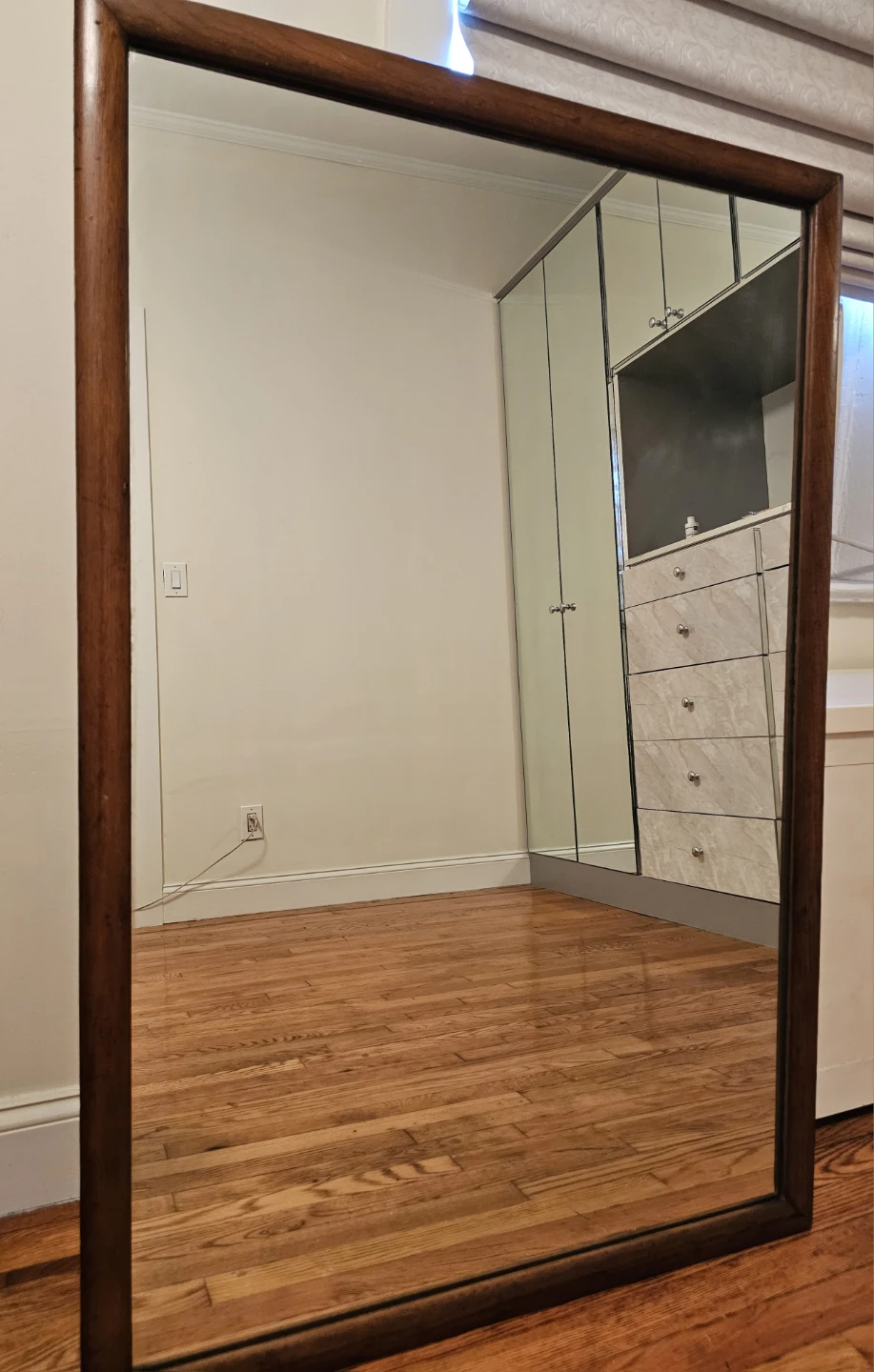 Huge vertical vintage mirror