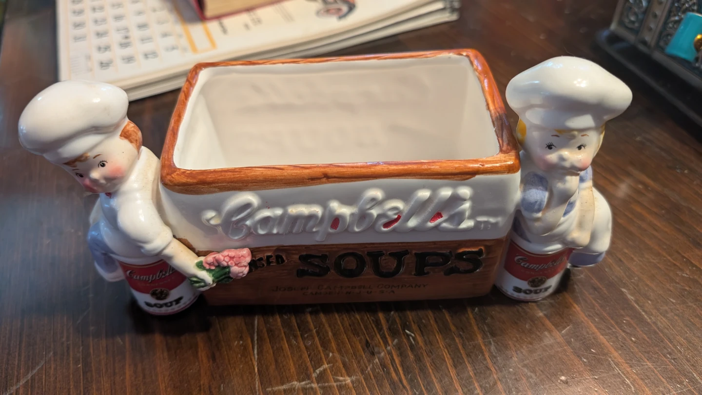 Vintage Campbell's Soups Ceramic Condiment Holder