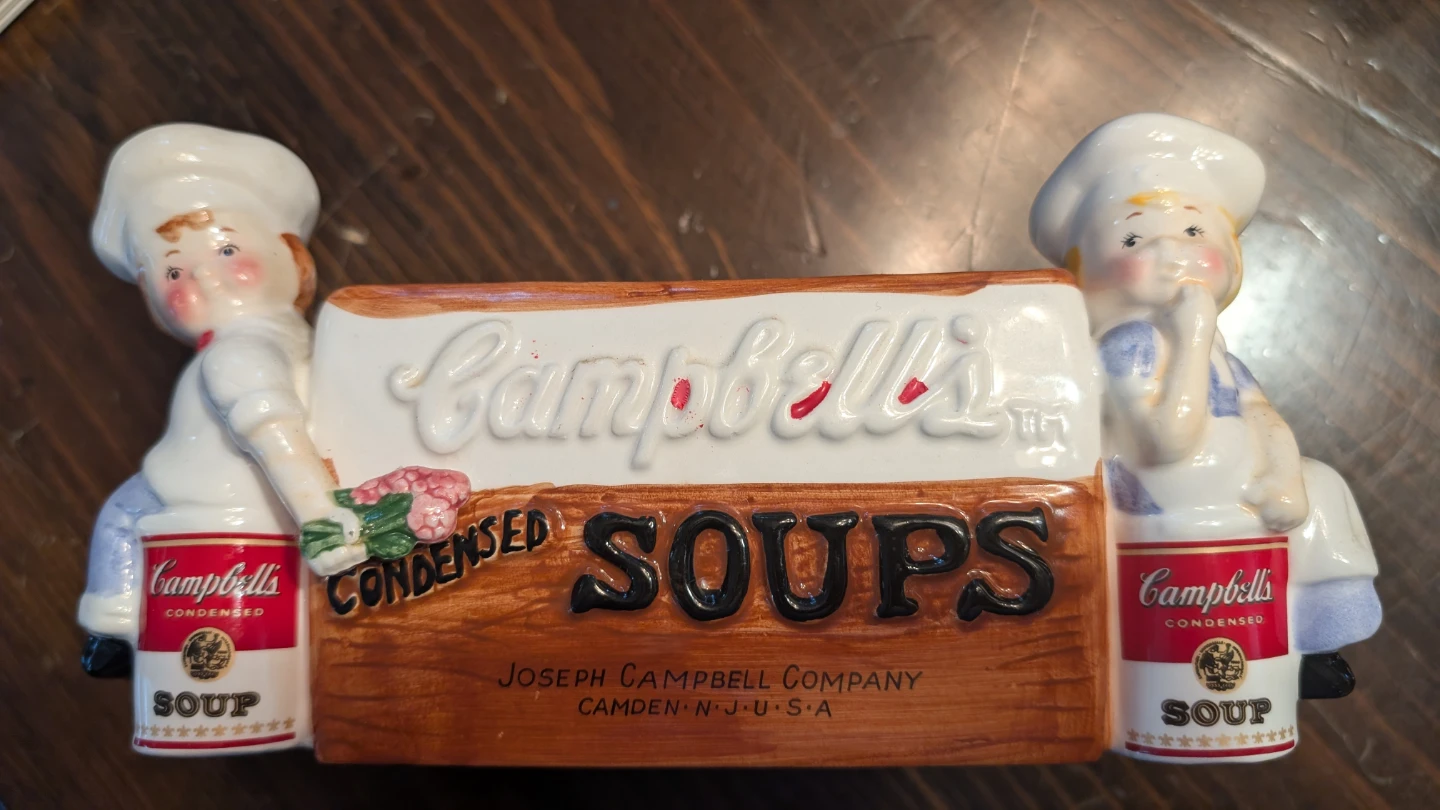 Vintage Campbell's Soups Ceramic Condiment Holder - photo 3