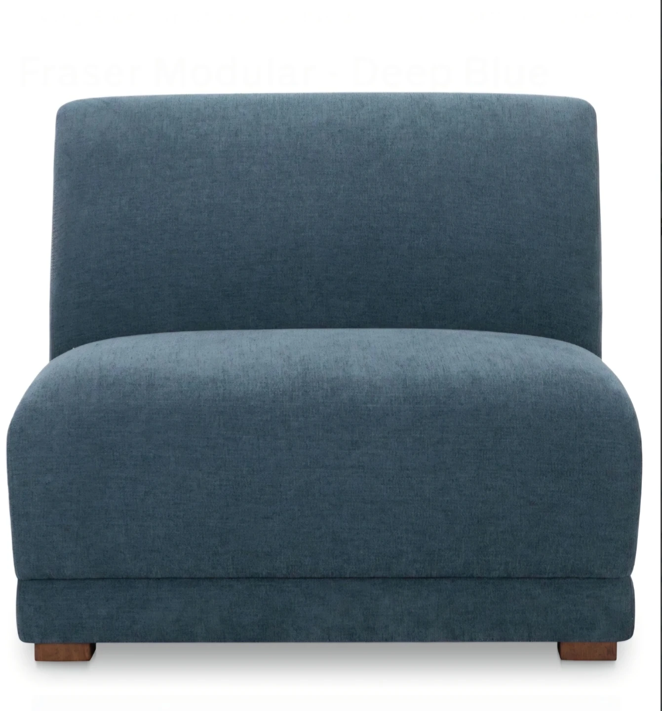 A pair Fraser Modular Armless Chair - Deep Blue - photo 2