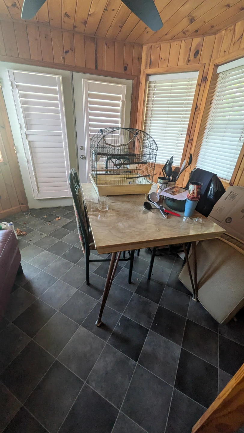 3 Upholstered Dining Chair table set with leaf free - photo 2