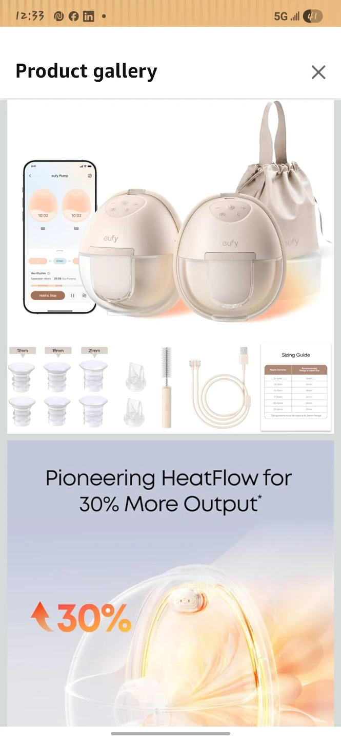 Eufy Wearable Double Electric Breast Pump S1 Pro - photo 2
