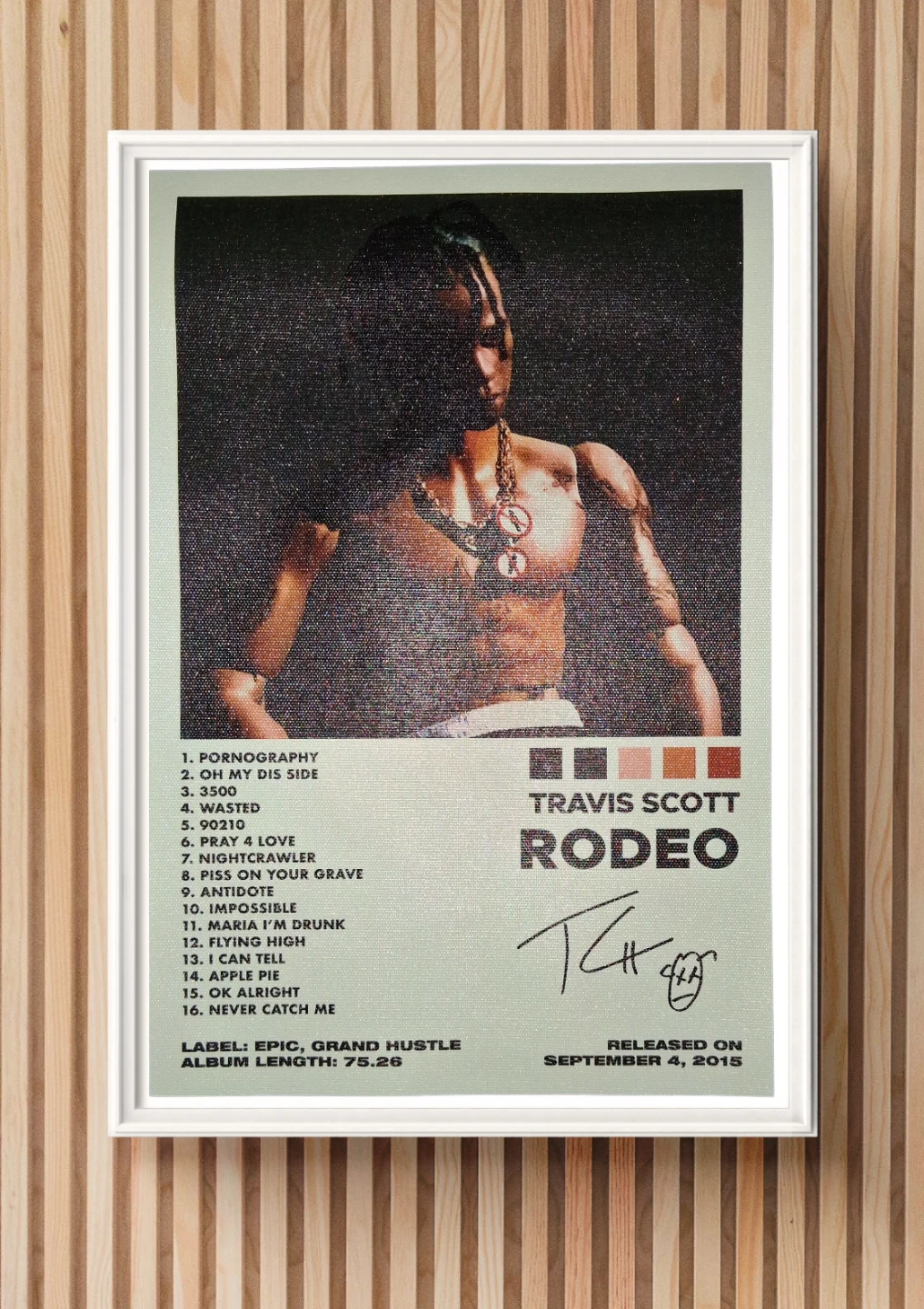 Travis Scott Rodeo Album Art Canvas Poster 8"x11"