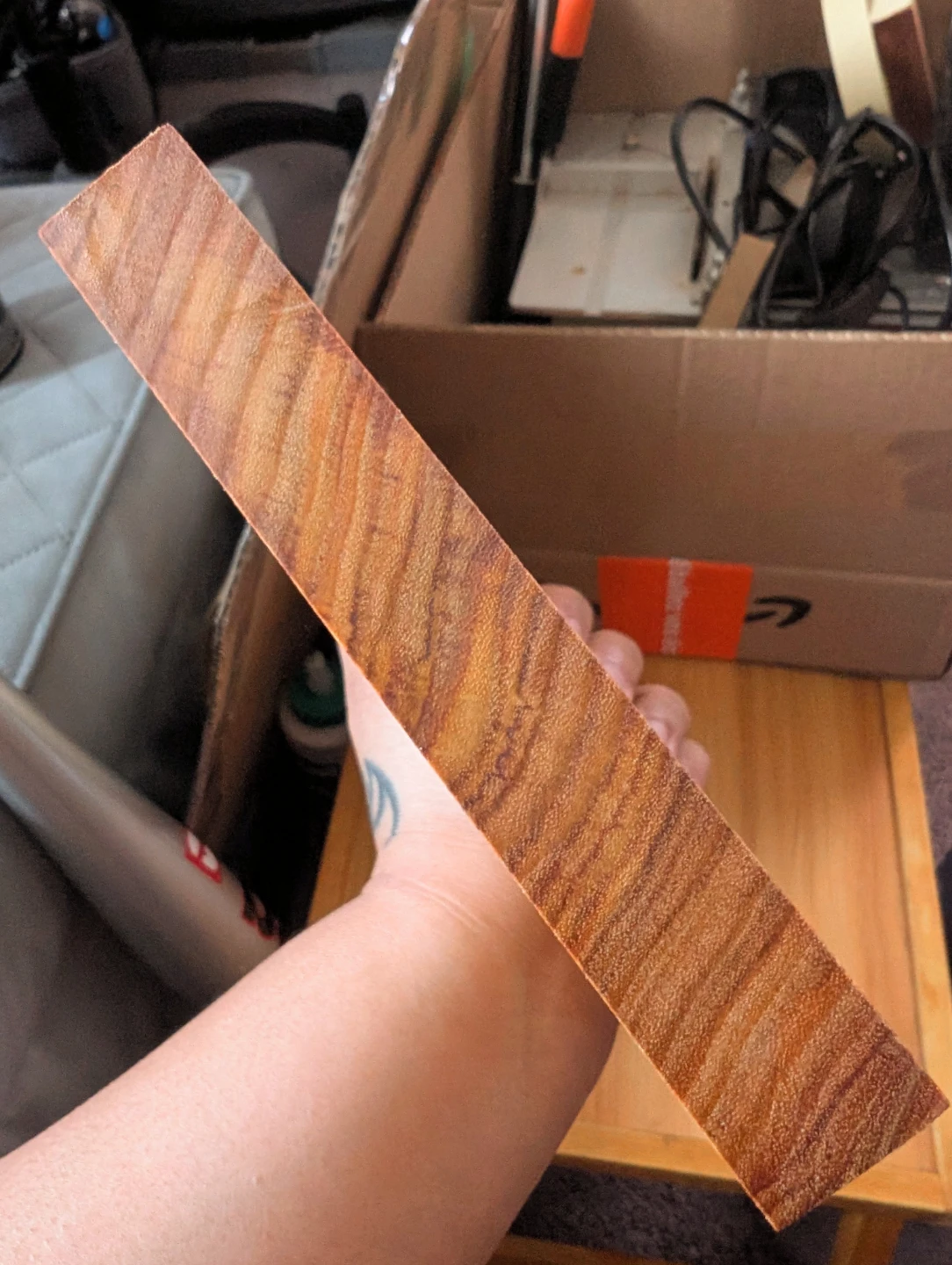 Canarywood board - Approx 6.5"x5"x0.75" - Exotic Hardwood - photo 2